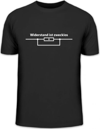 Shirtstreet24, Widerstand IST ZWECKLOS, Herren Fun T-Shirt Shirts Funshirt, Größe: L,schwarz von Shirtstreet24