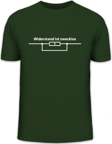 Shirtstreet24, Widerstand IST ZWECKLOS, Herren Fun T-Shirt Shirts Funshirt, Größe: XL,dunkelgrün von Shirtstreet24