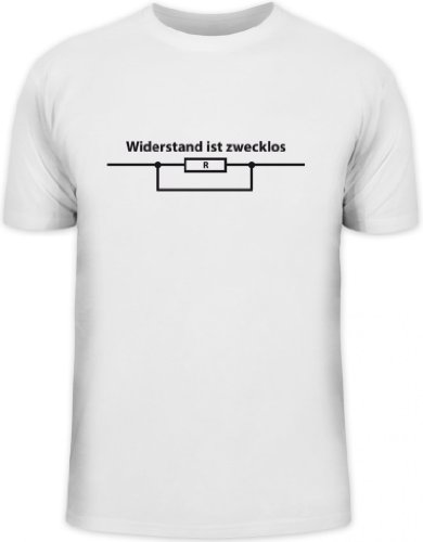 Shirtstreet24, Widerstand IST ZWECKLOS, Herren Fun T-Shirt Shirts Funshirt, Größe: XL,weiß von Shirtstreet24