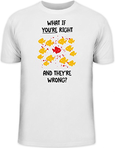 What If You're Right Poster, Grillen Herren T-Shirt Herrenshirt Funshirt, Größe: XXL,weiß von Shirtstreet24