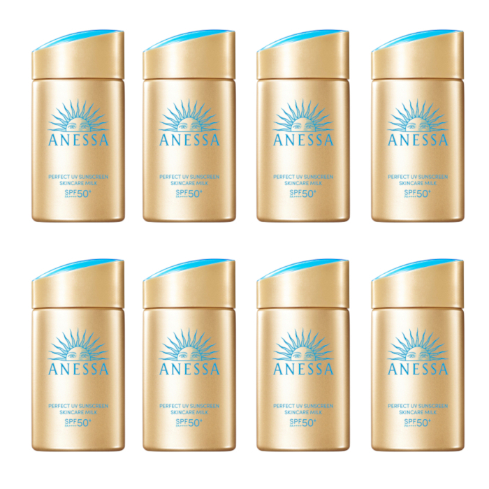 Shiseido Anessa Perfect UV Sunscreen Skin Care Milk SPF50+ PA++++ (2024 Version) - 60ml (8ea) Set von Shiseido