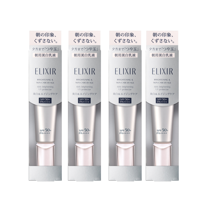 Shiseido - ELIXIR Brightening & Skin Care by Age Daily Brightening UV Protector SPF50+ PA++++ - 35ml (4ea) Set von Shiseido