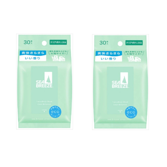 Shiseido - Sea Breeze Face & Body Ice Sheet - 30 sheets - Clear Botanical (2ea) Set von Shiseido