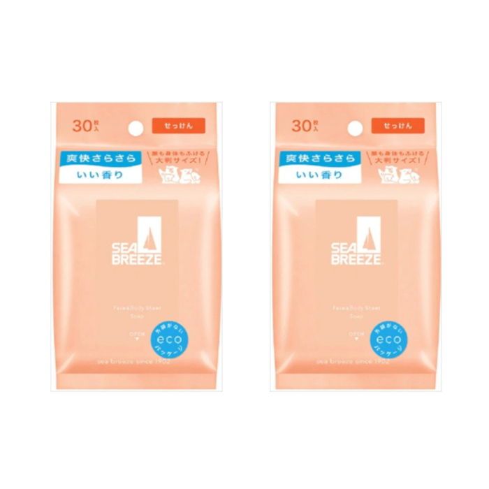 Shiseido - Sea Breeze Face & Body Ice Sheet - 30 sheets - Soap (2ea) Set von Shiseido