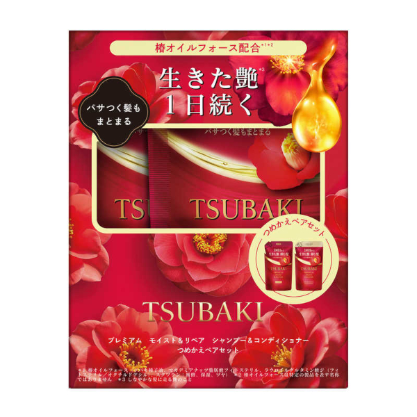 Shiseido - Tsubaki Premium Moist & Repair Shampoo & Conditioner Refill Pair Set - 300ml + 300ml von Shiseido