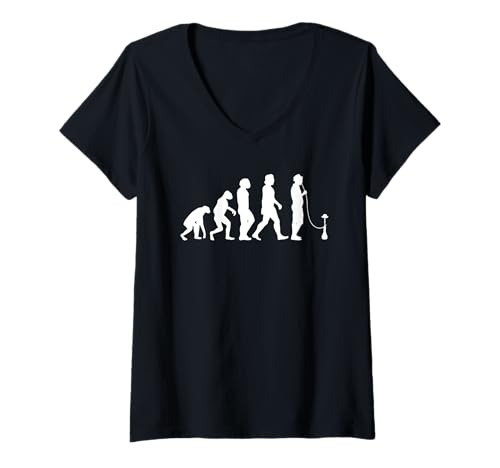 Damen Hookah Evolution Lustige Shisha Bar Besitzer Wasserpfeife Rauchen T-Shirt mit V-Ausschnitt Damen Hookah Evolution Lustige Shisha Bar Besitzer Wasserpfeife Rauchen T-Shirt mit V-Ausschnitt von Shisha Evolution Funny Hookah Crew Hookah Pipe
