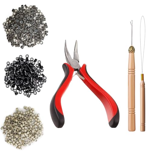 Shitafe Haarverlängerung Set - Nano Ring Haarverlängerungszange | Styling Zubehör Für Damen Zuhause Fest Hochzeit Tanzen Auftritt Party Verabredung von Shitafe