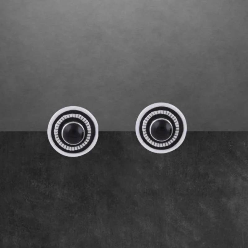 11 Mm Schwarzer Onyx Ohrstecker 925 Sterling Silber Neu 222A Geschenk Für Freundin Frauen, Mädchen, Weihnachtsgeschenk von ShivasSilver