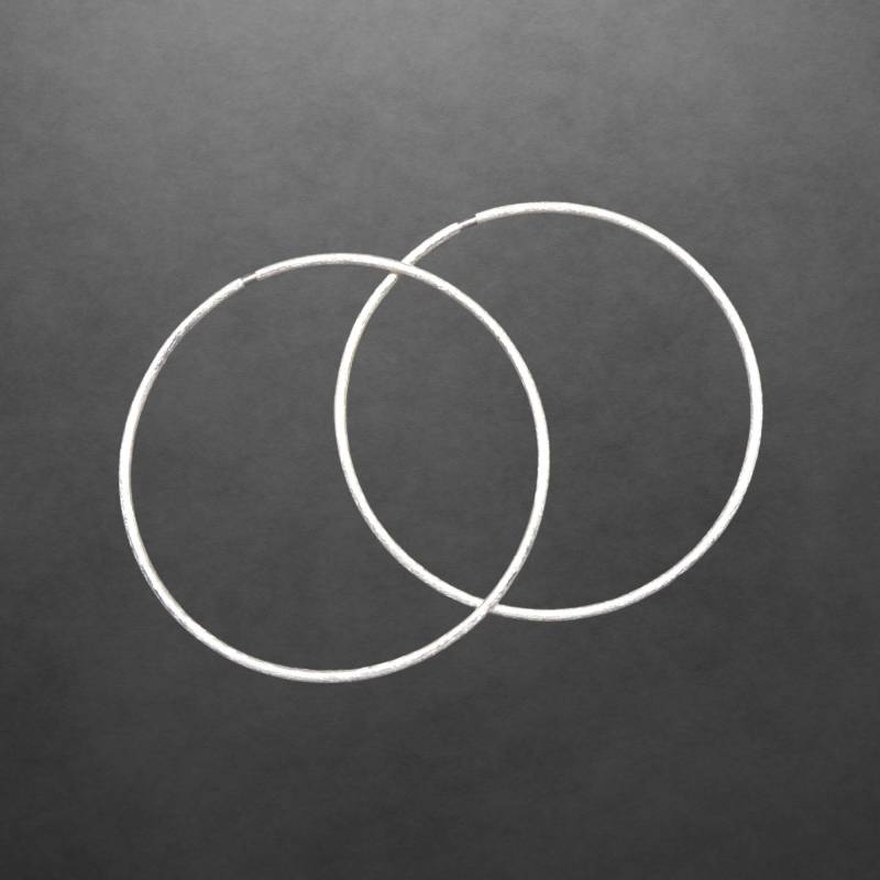 70 Mm Creolen Ohrringe Aus 925 Sterling Silber Dezent Mattiert, Verschließbar, Modernes Design 70 Mm Creolen Ohrringe Aus 925 Sterling Silber Dezent Mattiert, Verschließbar, Modernes Design von ShivasSilver