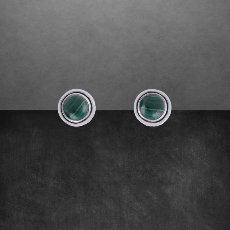 8 Mm Malachit Cabochon Ohrstecker 925 Sterling Silber Neu 66C Geschenk Für Freundin Frauen, Mädchen, Weihnachtsgeschenk 8 Mm Malachit Cabochon Ohrstecker 925 Sterling Silber Neu 66C Geschenk Für Freundin Frauen, Mädchen, Weihnachtsgeschenk von ShivasSilver