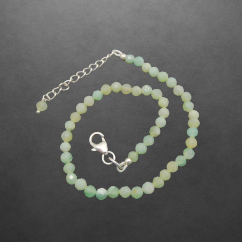 Armband Mit Runden, Chrysopras Perlen, Verschluss Aus 925 Sterling Silber, Länge Ca. 205 Mm Armband Mit Runden, Chrysopras Perlen, Verschluss Aus 925 Sterling Silber, Länge Ca. 205 Mm von ShivasSilver