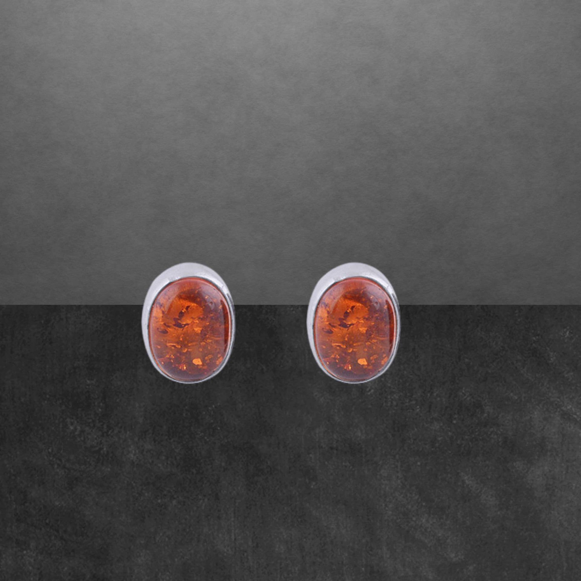 Bernstein Oval Ohrstecker 925 Sterling Silber Neu 5722 Geschenk Für Freundin Frauen, Mädchen, Weihnachtsgeschenk von ShivasSilver