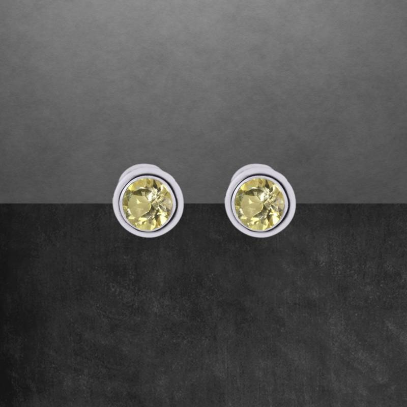 Citrin Ohrstecker 925 Sterling Silber, Dezent Geschwärztes Facettierte Steine Citrin Ohrstecker 925 Sterling Silber, Dezent Geschwärztes Facettierte Steine von ShivasSilver