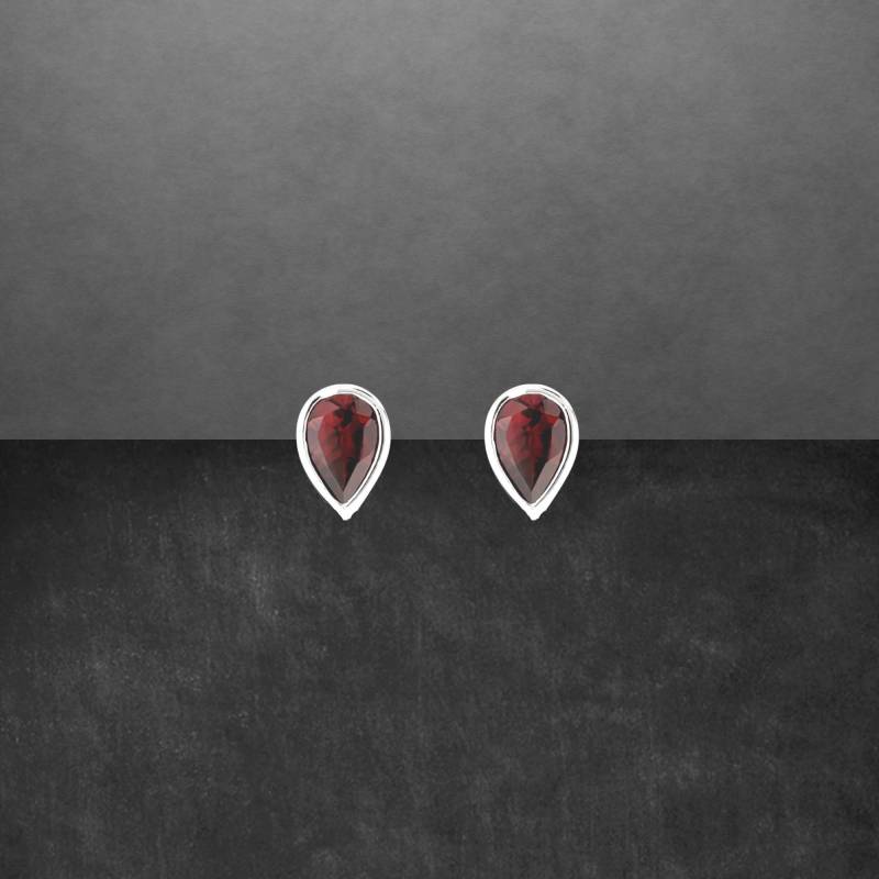 Granat Ohrstecker 925 Sterling Silber, Muttertagsgeschenk, Weihnachtsgeschenk, Geburtstagsgeschenk, Geschenk Für Frauen von ShivasSilver