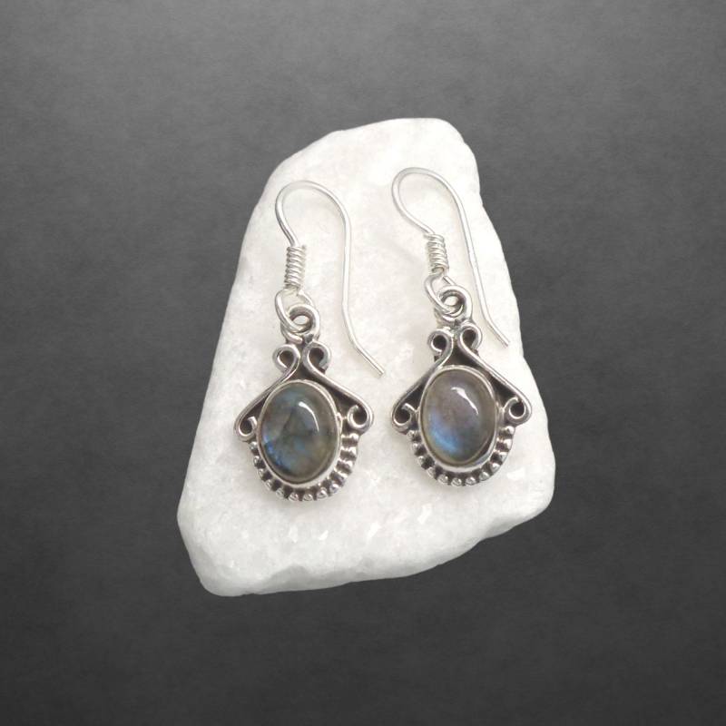 Labradorit Hippie Ohrringe 925 Sterling Silber Neu 290A Geschenk Für Freundin Frauen, Mädchen, Weihnachtsgeschenk von ShivasSilver