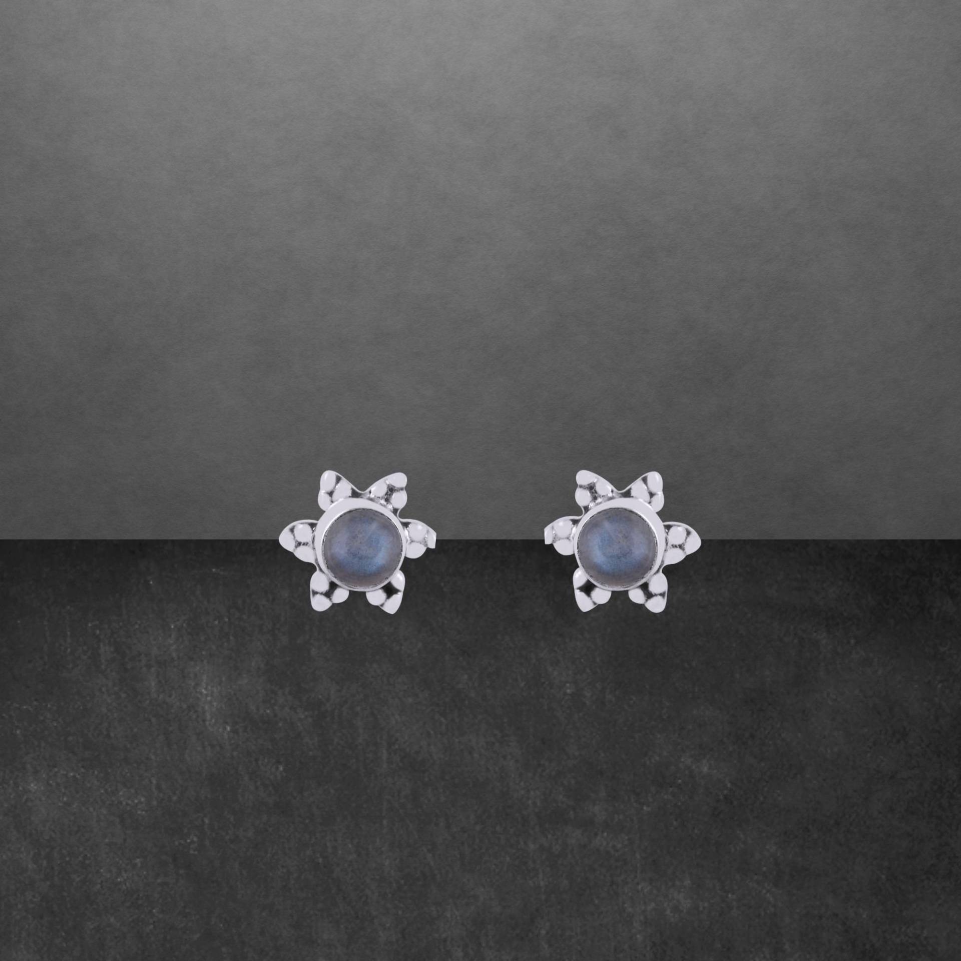 Labradorit Kleine Blüte Ohrstecker 925 Sterling Silber Neu 0808 Geschenk Für Freundin Ostern Muttertaggeschenk von ShivasSilver