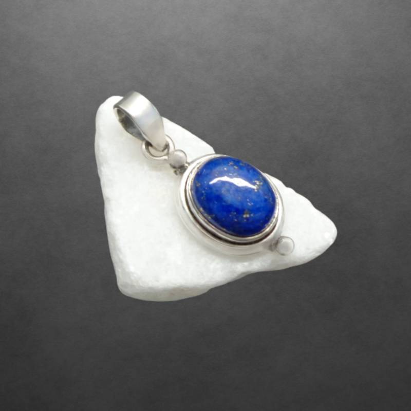 Lapislazuli Anhänger Aus 925 Sterling Silber, Geschwärzt, Cabochon Lapislazuli Anhänger Aus 925 Sterling Silber, Geschwärzt, Cabochon von ShivasSilver