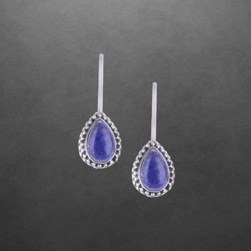 Lapislazuli Cabochon Ohrringe 925 Sterling Silber Neu 555 Geschenk Für Freundin Frauen, Mädchen, Weihnachtsgeschenk von ShivasSilver