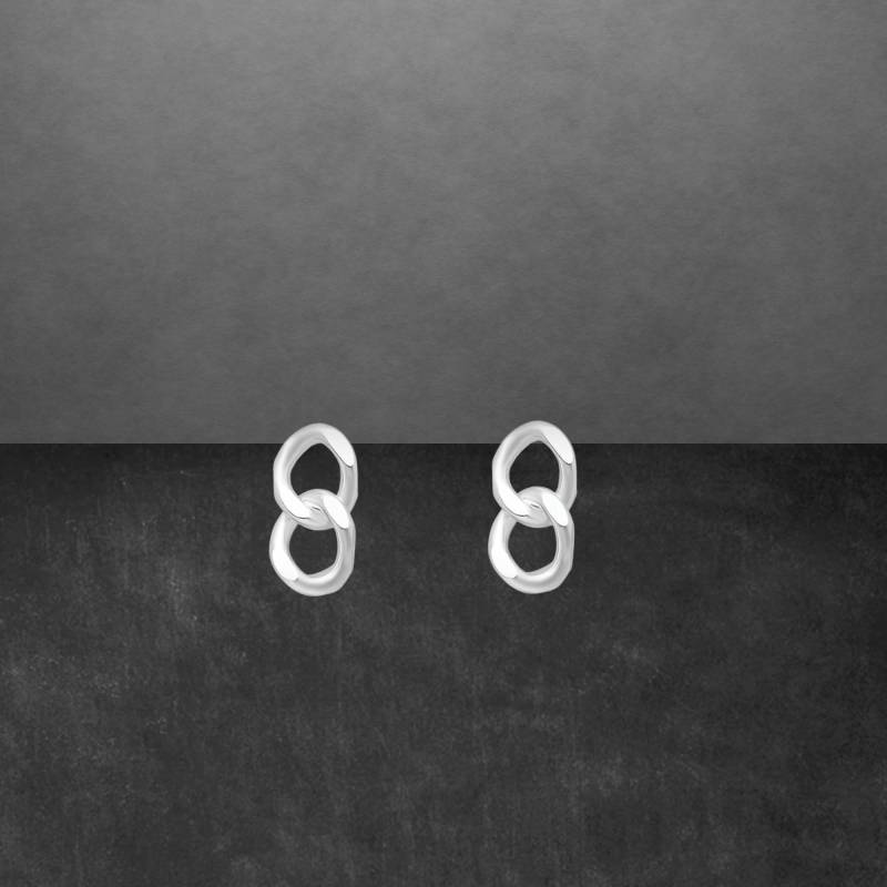 Ohrstecker 925 Sterling Silber, Glänzend, Mit Ketten Element 0022 Ohrstecker 925 Sterling Silber, Glänzend, Mit Ketten Element 0022 von ShivasSilver