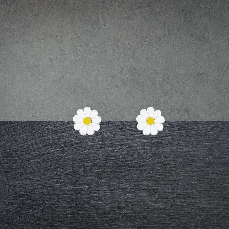 Ohrstecker Aus 925 Sterling Silber, Blümchen Mit Emaille, 7 Mm Durchmesser, 580 B Ohrstecker Aus 925 Sterling Silber, Blümchen Mit Emaille, 7 Mm Durchmesser, 580 B von ShivasSilver