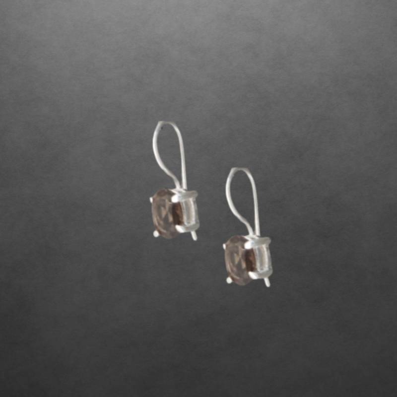 Rauchquarz Zierliche Ohrringe 925 Sterling Silber Neu Geschenk Für Freundin Frauen, Mädchen, Weihnachtsgeschenk von ShivasSilver