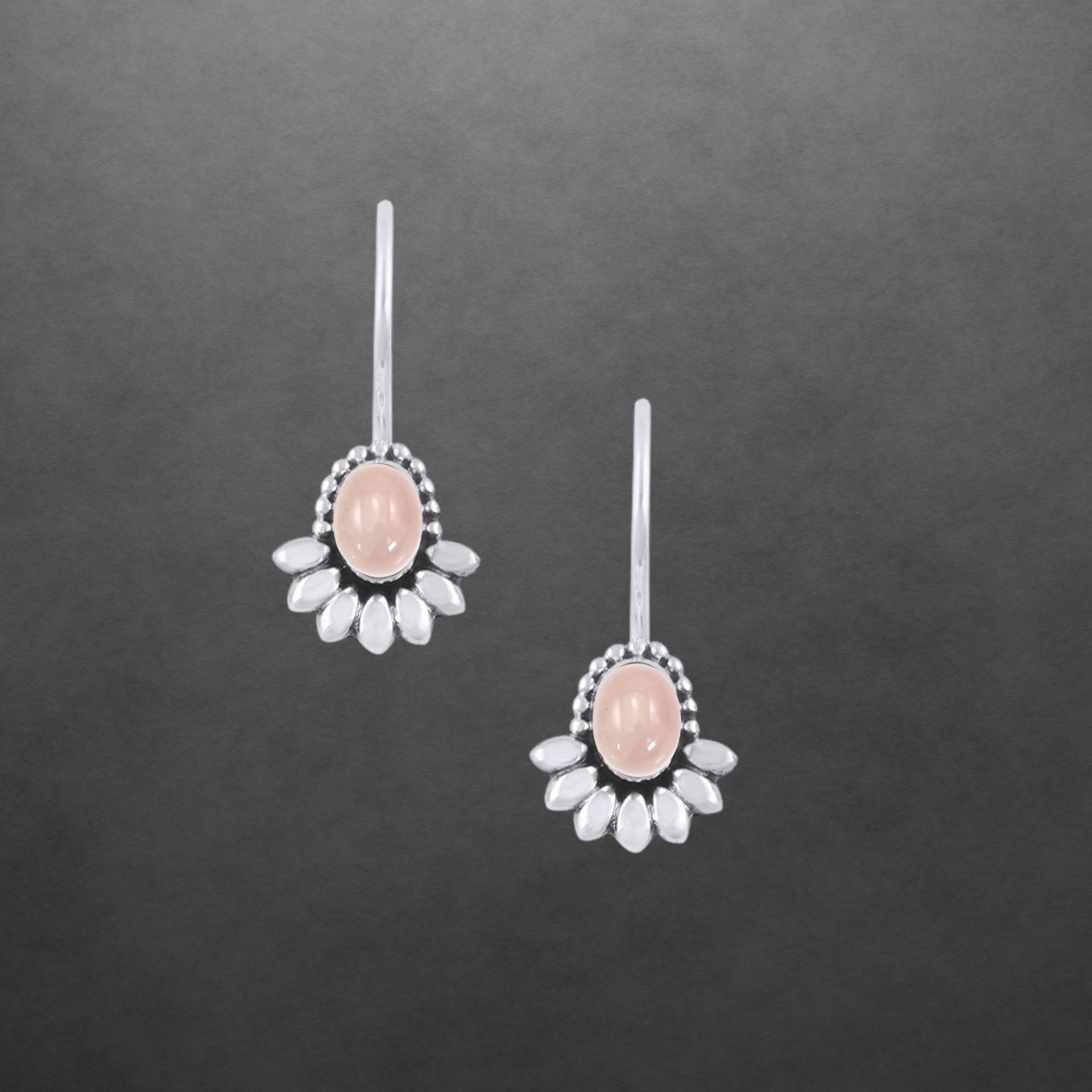Rosenquarz Ohrringe 925 Sterling Silber Neu 1111 Geschenk Für Freundin Frauen, Mädchen, Weihnachtsgeschenk von ShivasSilver