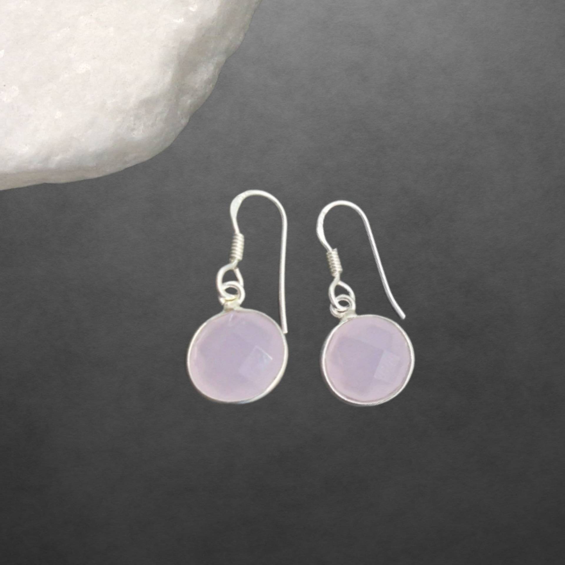 Rosenquarz Ohrringe 925 Sterling Silber Neu Geschenk Für Freundin Frauen, Mädchen, Weihnachtsgeschenk Muttertaggeschenk von ShivasSilver
