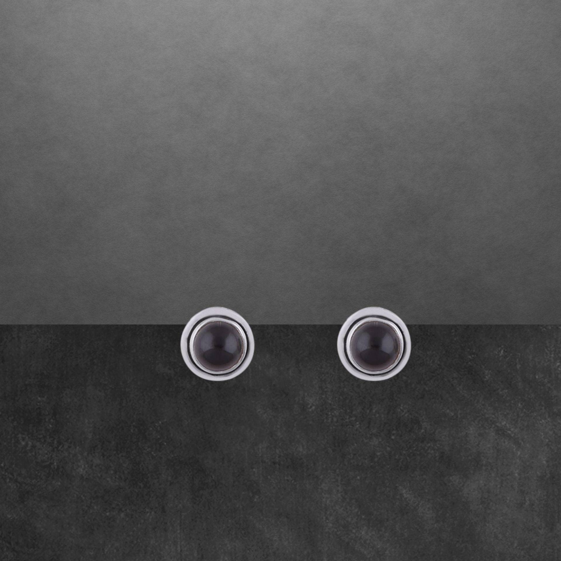 Schwarzer Onyx Mit 925 Sterling Silber, Geschwärzt, Runder Cabochon, 9 Mm von ShivasSilver