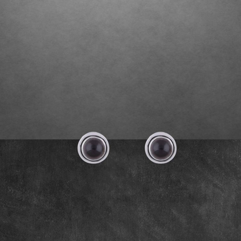 Schwarzer Onyx Mit 925 Sterling Silber, Geschwärzt, Runder Cabochon, 9 Mm von ShivasSilver