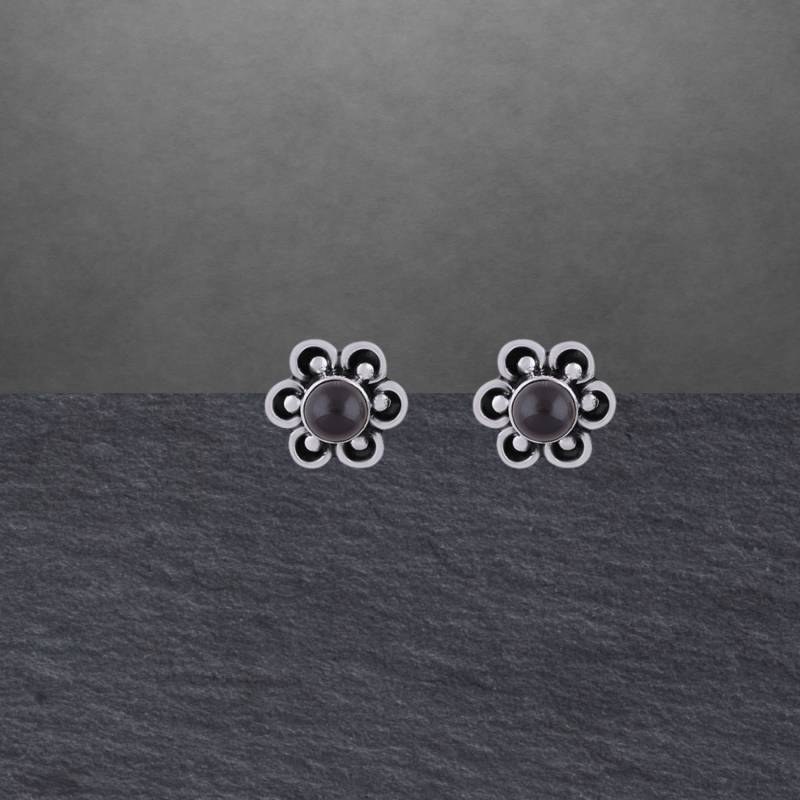 Schwarzer Onyx Ohrstecker 925 Sterling Silber Neu 1700 Geschenk Für Freundin Frauen, Mädchen, Weihnachtsgeschenk von ShivasSilver