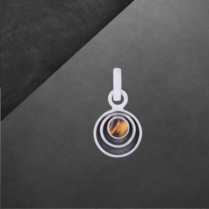 Tigerauge Anhänger 925 Sterling Silber, Geschwärzt, Cabochon Neu 17A von ShivasSilver