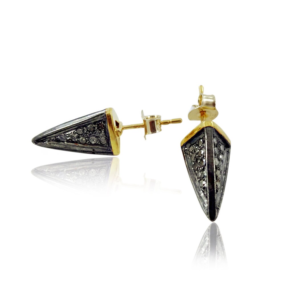 Pave Diamant Minimalist Ohrstecker, 925 Silber Handgemachter Schmuck, Gold Kleine Ohrstecker Bestes Geschenk Für Sie Pave Diamant Minimalist Ohrstecker, 925 Silber Handgemachter Schmuck, Gold Kleine Ohrstecker Bestes Geschenk Für Sie von ShivayJewelsDesigns