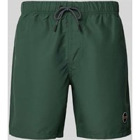 Shiwi Badehose mit Label-Patch Modell 'Mike' in Oliv, Größe S von Shiwi