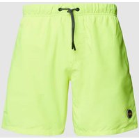 Shiwi Badehose mit Label-Patch in Neon Gelb, Größe M von Shiwi