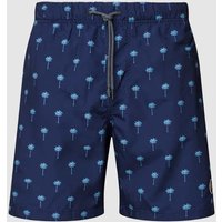 Shiwi Badehose mit Motiv-Print Modell 'palm' in Dunkelblau, Größe M von Shiwi