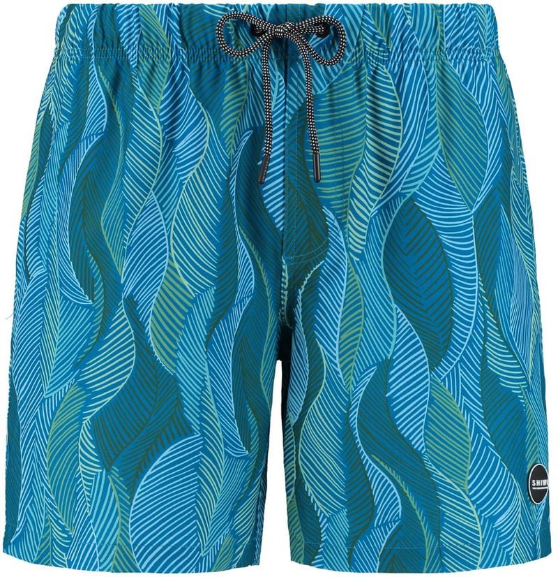 Shiwi Badeshorts Blätter Blau - Größe L von Shiwi