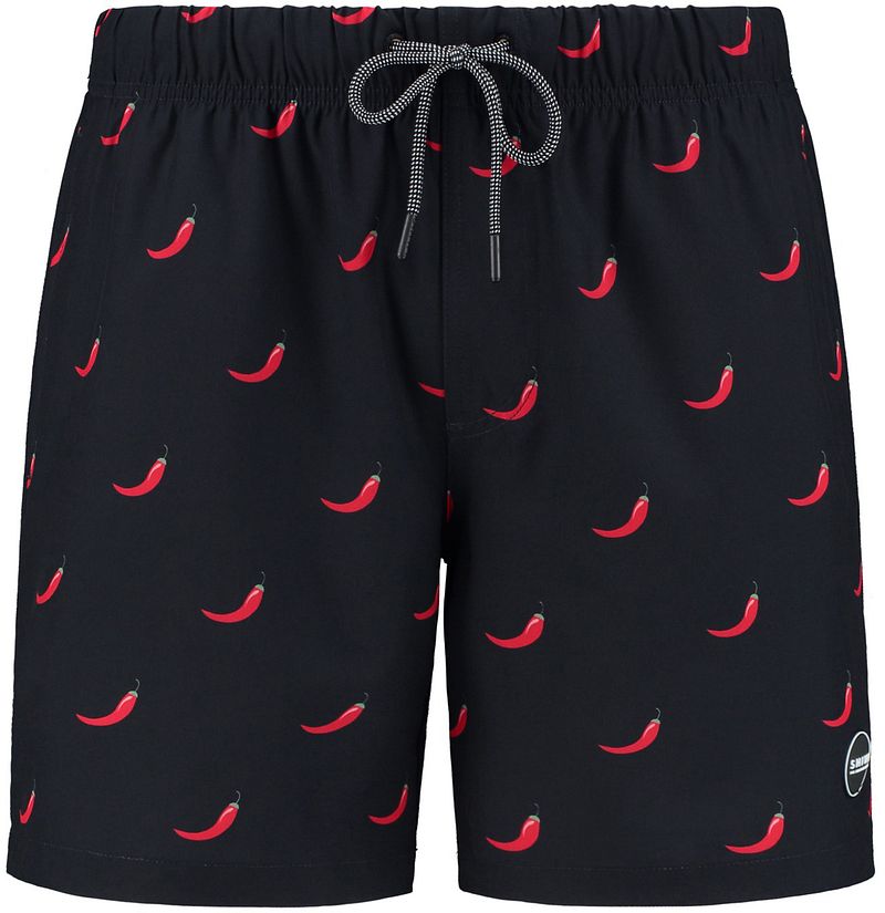 Shiwi Badeshorts Chili Pepper Schwarz - Größe S von Shiwi