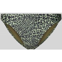 Shiwi Bikini-Hose mit Animal-Print in Oliv, Größe 34 von Shiwi