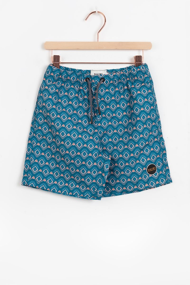 Shiwi Badehose Mit Aztekenmuster - Blau von Shiwi