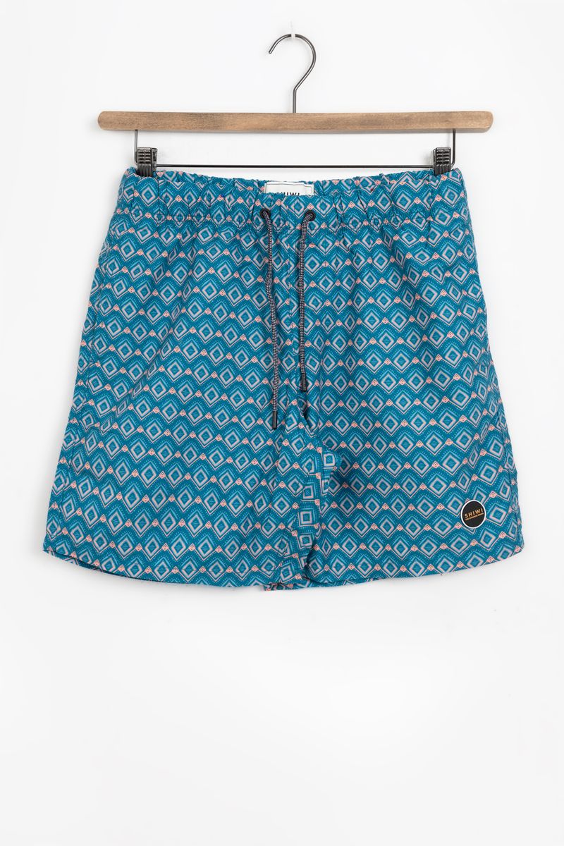 Shiwi Badehose Mit Aztekenmuster - Blau von Shiwi