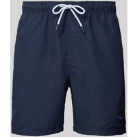 Shiwi Regular Fit Badehose mit Label-Patch Modell 'Mike' in Dunkelblau, Größe XXL von Shiwi