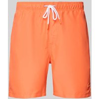 Shiwi Regular Fit Badehose mit Label-Patch Modell 'Mike' in Orange, Größe XXL von Shiwi