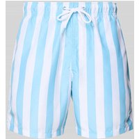 Shiwi Regular Fit Badehose mit Label-Patch in Hellblau, Größe XXL von Shiwi