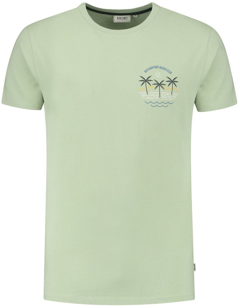 Shiwi T-Shirt Antigua Port Dust Green - Größe M von Shiwi