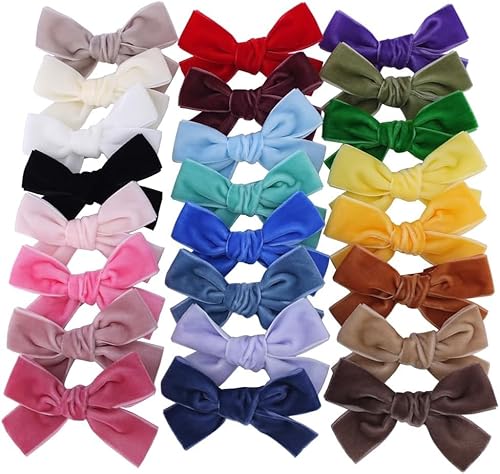 Shixian Samt-Schleifen-Haarspange, geeignet für Mädchen und Damen, Samt-Schleifen-Haarspange, Krokodil-Clip-Accessoire, geeignet für kleine Kinder, Mädchen und Jugendliche von Shixian