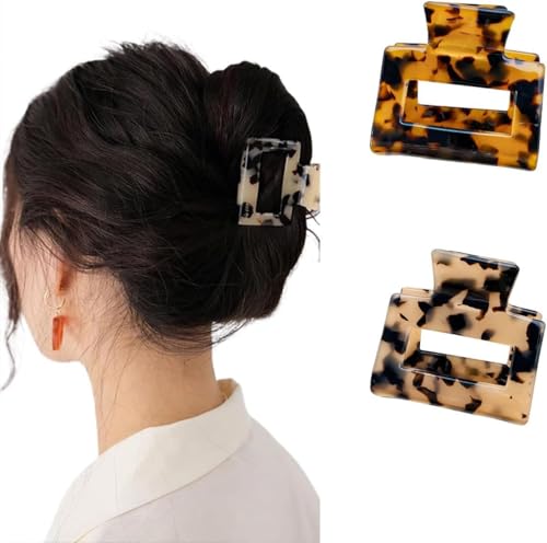 Shixiaodan Kleine bis mittelgroße Hawksbill Haarspange Damen Rechteckige Hawksbill Haarspange Geeignet für dünnes Haar von Shixiaodan