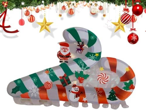 Shixiaodan Weihnachten Haarklammer Weihnachten Haarverschluss Acryl Dicke Haarspange - Damen Haarspange Niedlich Weihnachten Accessoires von Shixiaodan