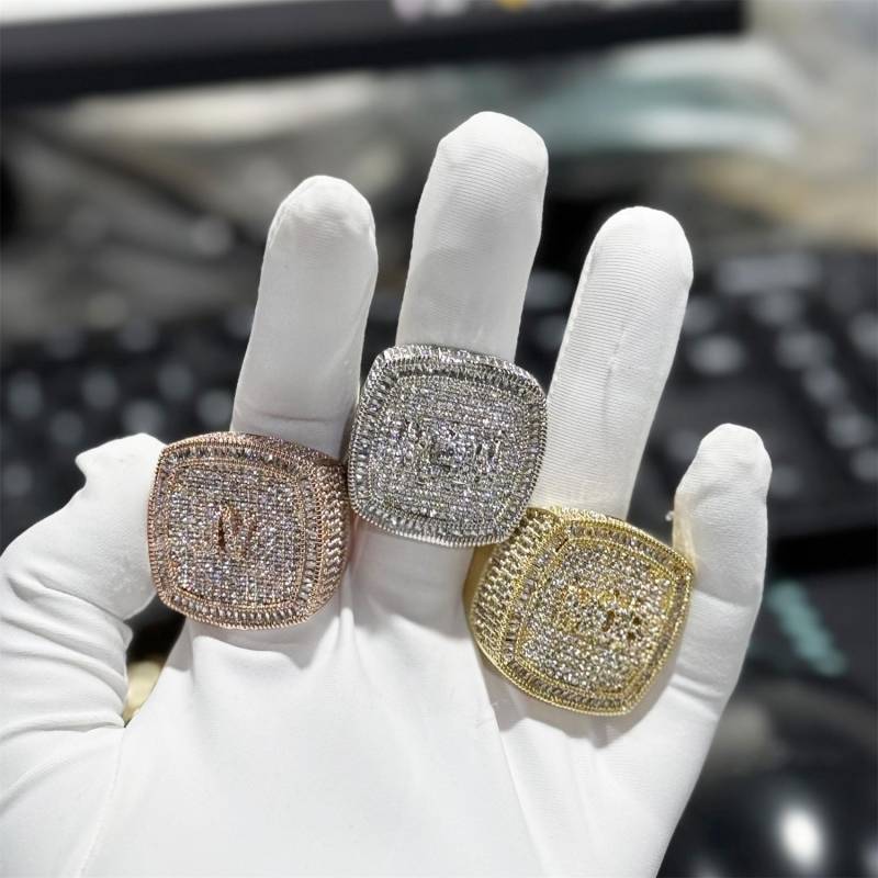 Personalized Name Ring For Men, Aaaaa Cz Custom Initial Ring, Iced Out Hip Hop Statement Bling Nameplate Jewelry Gift von CustomityStudio