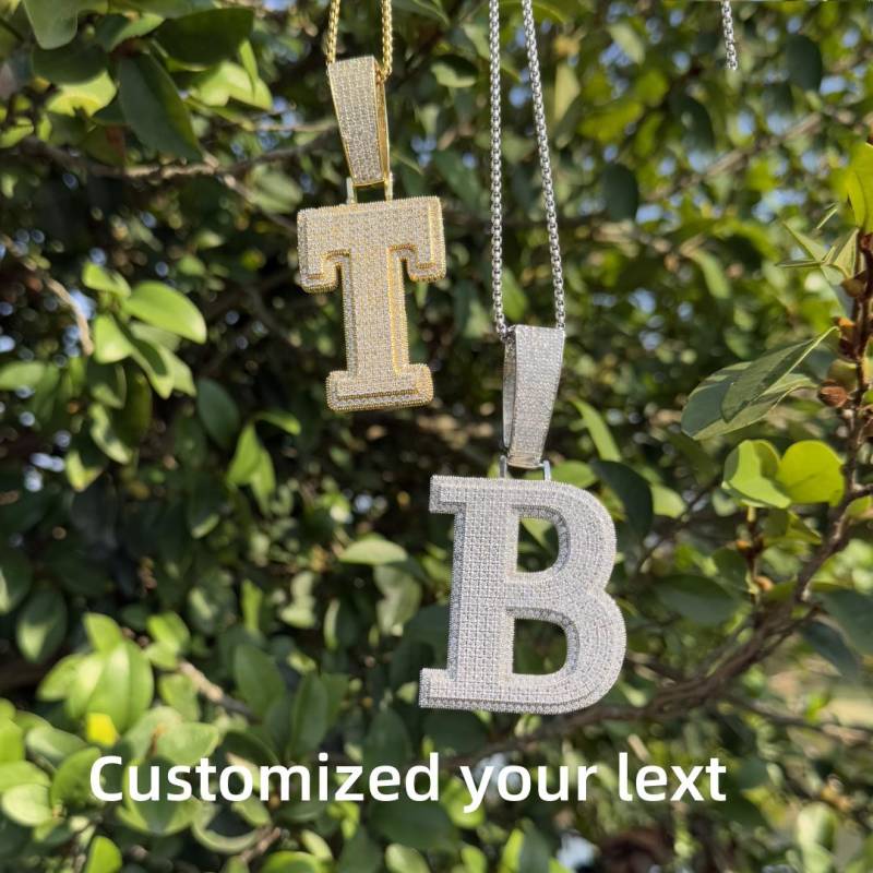 Square Custom Letter Necklace Perfect Deduction Of Personality & Luxury von CustomityStudio