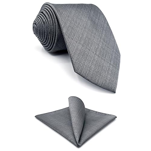 Shlax&Wing Einfarbig Color Grau Herren Mehrfarbigs Krawatte Geschäftsanzug Geschäftsanzug Classic von S&W SHLAX&WING